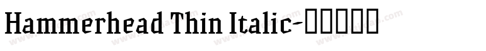 Hammerhead Thin Italic字体转换